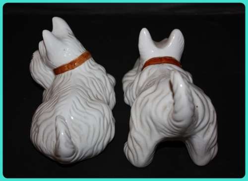 PAIR OF SCOTTIE DOG ORNAMENTS TOO CUTE