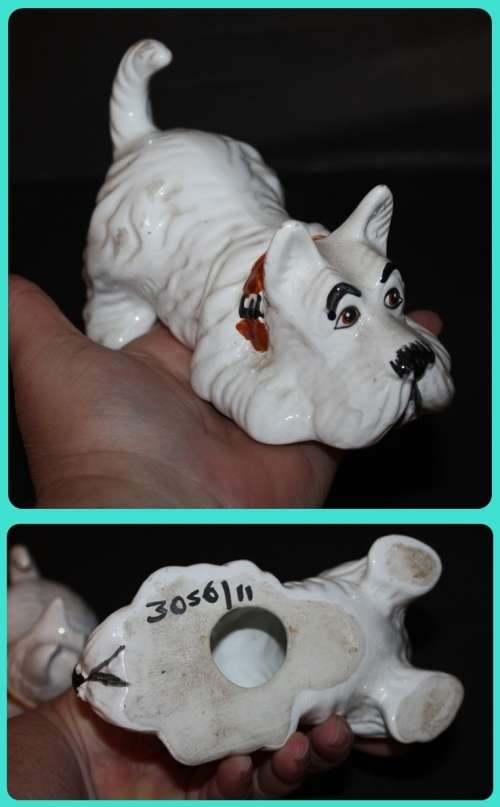 PAIR OF SCOTTIE DOG ORNAMENTS TOO CUTE