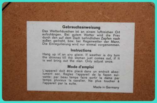 GERMAN MADE NOVELTY BAROMETER AND THERMOMETER