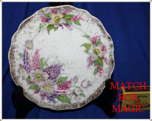 DEODORA HAND PAINTED FINE CHINA SANDWITCH PLATE FLORAL  LUSTER