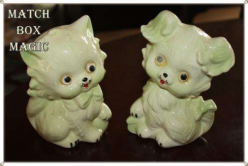 UNLIKELY PAIR VINTAGE CAT AND DOG TAKE A LOOK