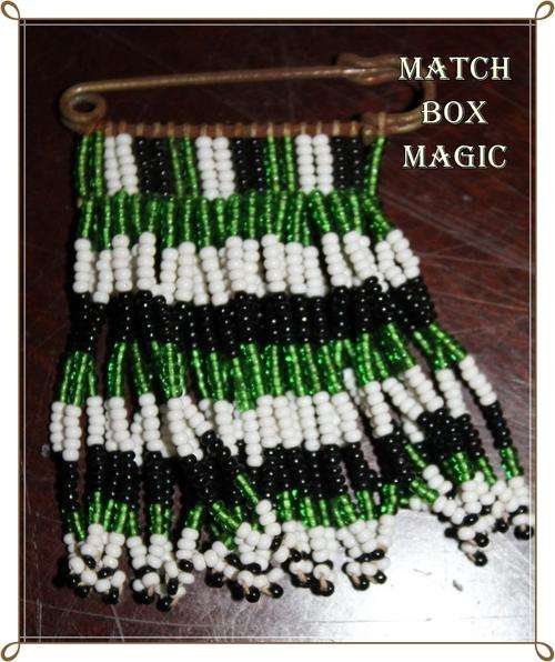 VINTAGE ZULU BEAD WORK LETTER DONE IN THE 1960,S BY THE HLONGWA FAMILY