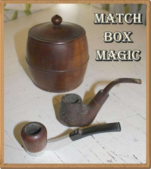 TWO SMOKING  PIPES AND A TREEN TOBACCO BARREL WITH LID   PLUMB PEACEMAKER 2 ENGLAND AND BARGE BENTS