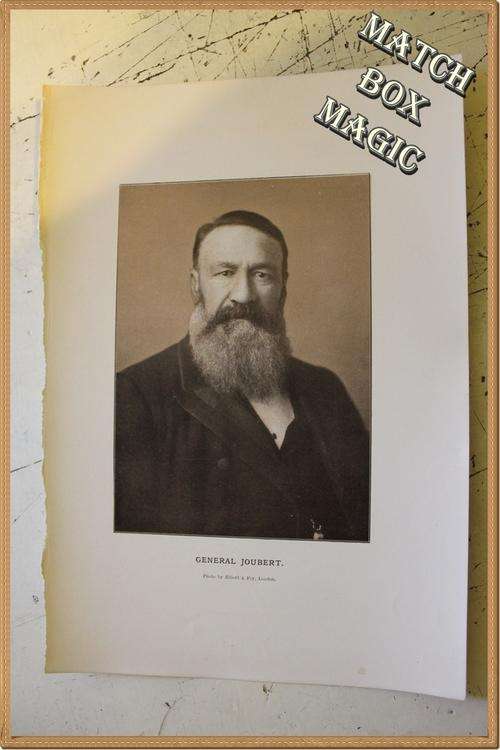 HISTORICAL PRINT  GENERAL JOUBERT PHOTO BY ELLIOT AND FRY LONDON