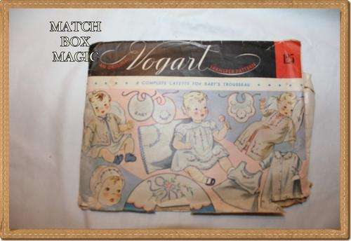 VINTAGE PATTERN  VOGART ORIGINAL TRANSFER PATTERN FOR A COMPLETE LAYETTE FOR BABYS TROUSSEAU