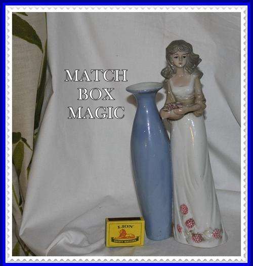 UNUSUAL POSY VASE TALL  GIRL HOLDING VESSEL TAKE A LOOK