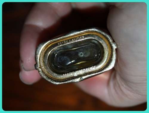 ESTEE LAUDER FRANCE KNOWING REFILLABLE GOLD TONE PURSE SPRAY EMPTY .25 OZ BOTTLE