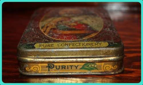 PASCALL'S PURE CONFECTIONERY EDWARD VII PORTRAIT TIN VINTAGE ITEM FROM 1900 - 1909