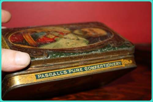 PASCALL'S PURE CONFECTIONERY EDWARD VII PORTRAIT TIN VINTAGE ITEM FROM 1900 - 1909