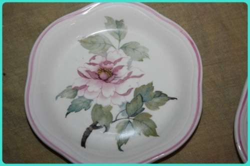 PAIR OF ROYAL WORCESTER SPODE PALISSAY  PINK ROSE PLATES