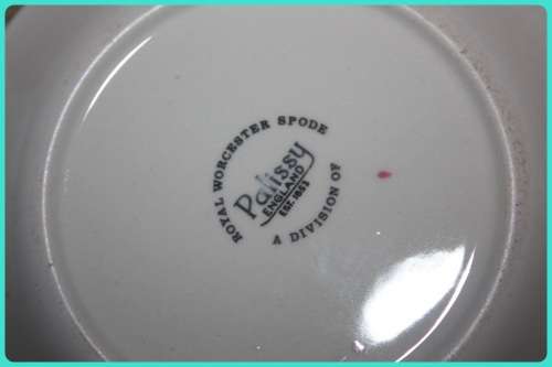 PAIR OF ROYAL WORCESTER SPODE PALISSAY  PINK ROSE PLATES