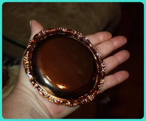 TEN GOLD COLOURED METAL   COASTERS  WITH LOVELY PATTERN AS NEW