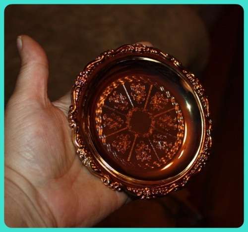 TEN GOLD COLOURED METAL   COASTERS  WITH LOVELY PATTERN AS NEW