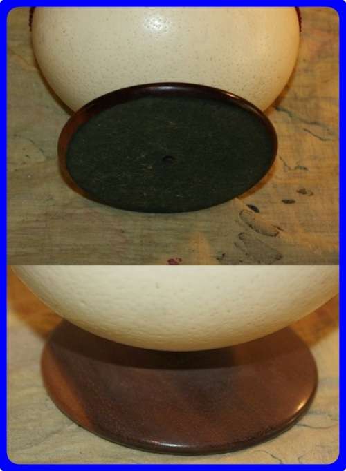 BEAUTIFUL VINTAGE OSTRICH EGG PRESENTATION JEWELRY BOX FULLY LINED