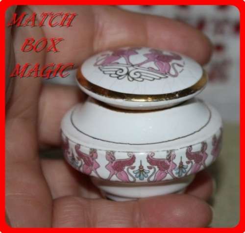 GREEK PERFUME PORCELAIN CONTAINER VINTAGE EOLOS (D)