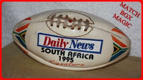 DAILY NEWS SOUTH AFRICA 1995 SIGNATURE RUGBY BALL BLANK COLLECTABLE ITEM