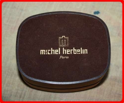 MICHEL HERBELIN PARIS WATCH BOX SWADE FINISH HINGED LID