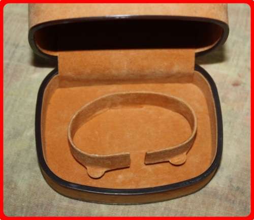 MICHEL HERBELIN PARIS WATCH BOX SWADE FINISH HINGED LID