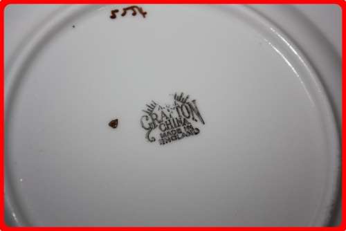 SQUARE  ART DECO SANDWICH PLATE GRAFTON CHINA MADE IN ENGLAND