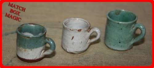 THREE MINIATURE TANKARDS HEIGHT OF TALLEST