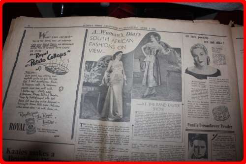 SUNDAY TIMES JOHANNESBURG NEWSPAPER APRIL 2 1950 A FASCINATING LOOK INTO SOUTH AFRICA  MUST READ