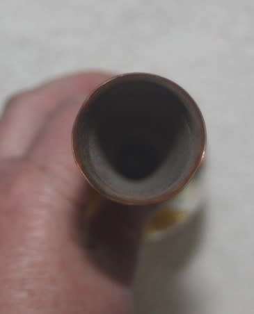 VINTAGE VASE COPPER STEM PERSPEX BULB BOTTOM ENCASING WILD FLOWERS VERY UNUSUAL