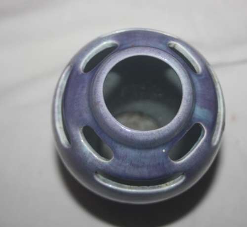 UNUSUAL LILAC VASE WITH FRETT WORK ON TOP PERFECT FOR TULIPS