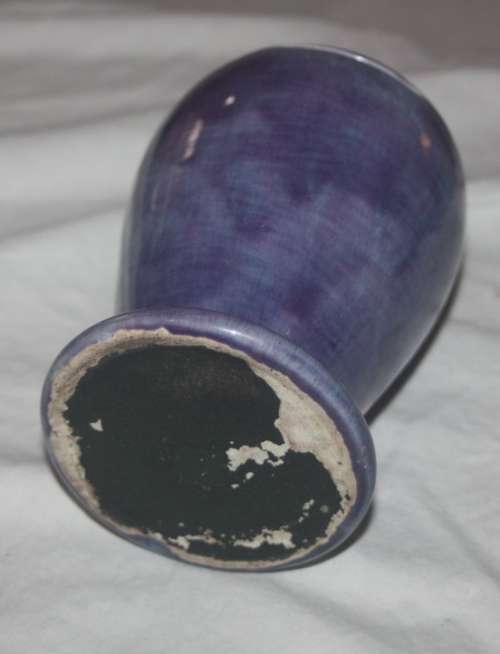 UNUSUAL LILAC VASE WITH FRETT WORK ON TOP PERFECT FOR TULIPS