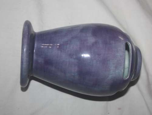 UNUSUAL LILAC VASE WITH FRETT WORK ON TOP PERFECT FOR TULIPS