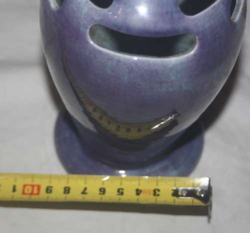 UNUSUAL LILAC VASE WITH FRETT WORK ON TOP PERFECT FOR TULIPS