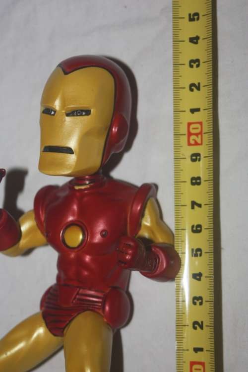 MARVEL BOBBLE HEAD IRON MAN LARGE CONDITION GOOD NOT IN BOX