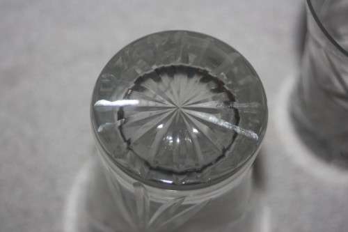 PAIR OF CUT CRYSTAL DRINKING GLASSES GOOD CONDITION