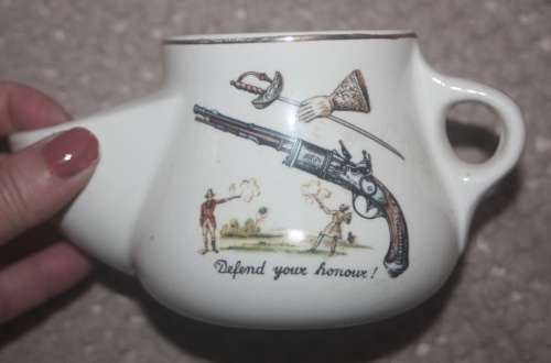 DEFEND YOUR HONOUR SHAVING MUG MADE IN ENGLAND