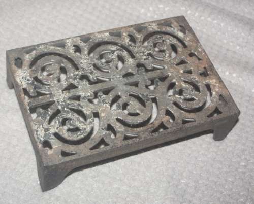 LOVELY WEATHERED CAST IRON STAND