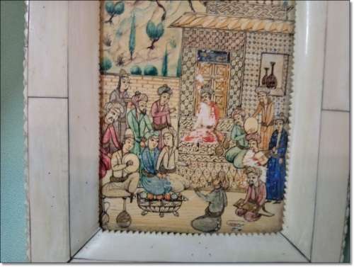 UNUSUAL FRAMED INDIAN SCENE TAKE A LOOK