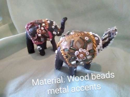 Pair of festival Indian elephant ornaments small