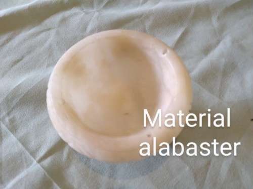 Sweet alabaster bird bath ornament