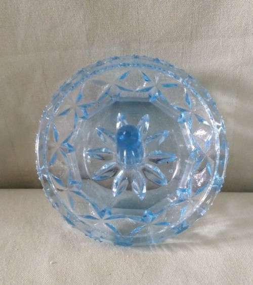 Ring dish blue glass