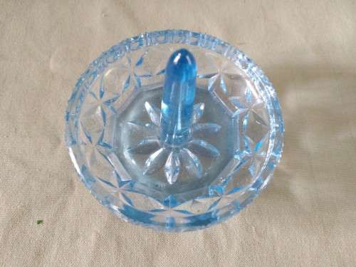 Ring dish blue glass