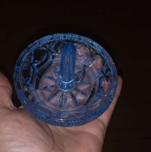 Ring dish blue glass
