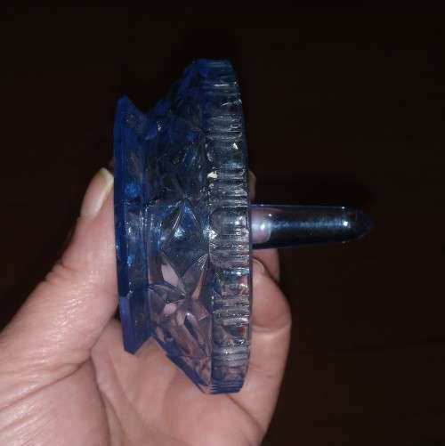 Ring dish blue glass