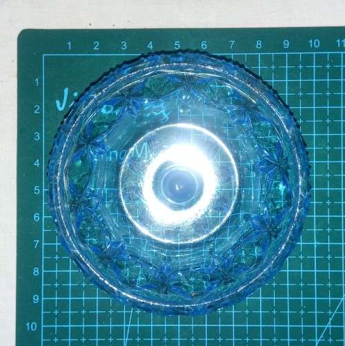 Ring dish blue glass