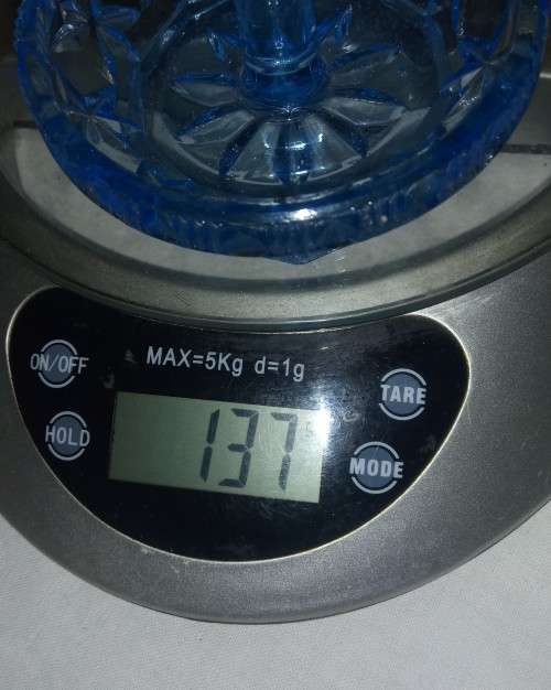 Ring dish blue glass