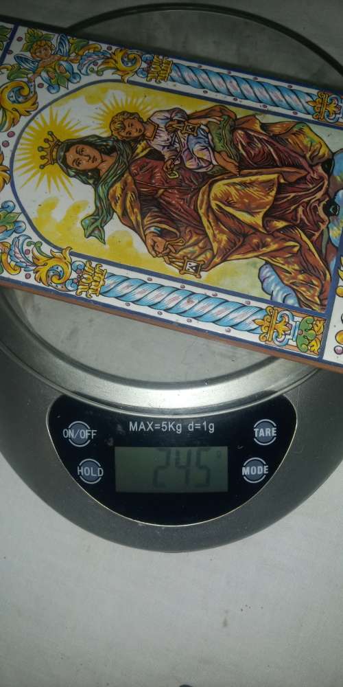 Virgen del Carmen religious icon tile