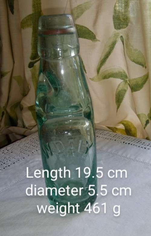 Antique W. Daly, Durban glass  bottle with marble stopper