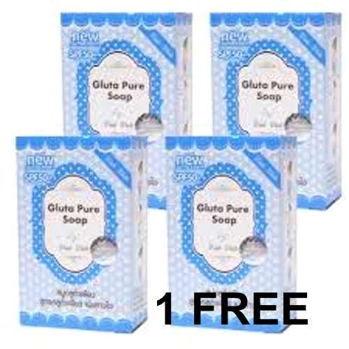 #1 SPECIAL! Buy 3 GET 1 FREE!.Pure GLUTA Soap. 70g. Sunscreen 50++ skin whitening. Anti-acne.