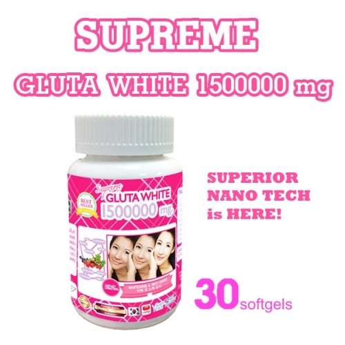 GlutaWhite Skin whitening brightening X 30 1500000 mcg.Glutathione V-face lightening tightening