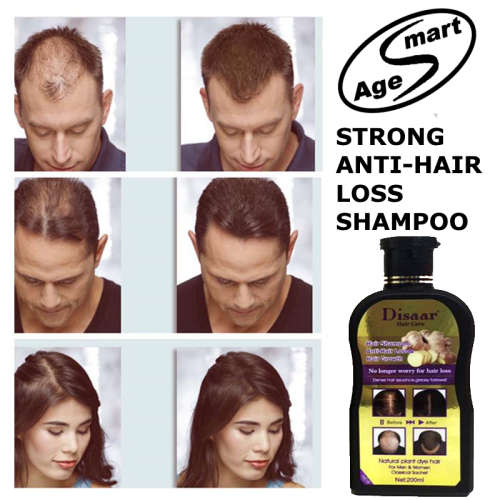 #1 Ginger Strong hair regrow shampoo  DHT hormone blocker.Gray hair natural reversal.200ml