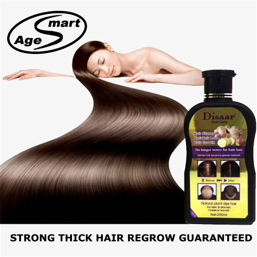 #1 Ginger Strong hair regrow shampoo  DHT hormone blocker.Gray hair natural reversal.200ml