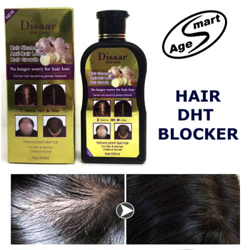 #1 Ginger Strong hair regrow shampoo  DHT hormone blocker.Gray hair natural reversal.200ml